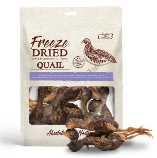Absolute Bites 天然鵪鶉 凍乾貓小食25g 