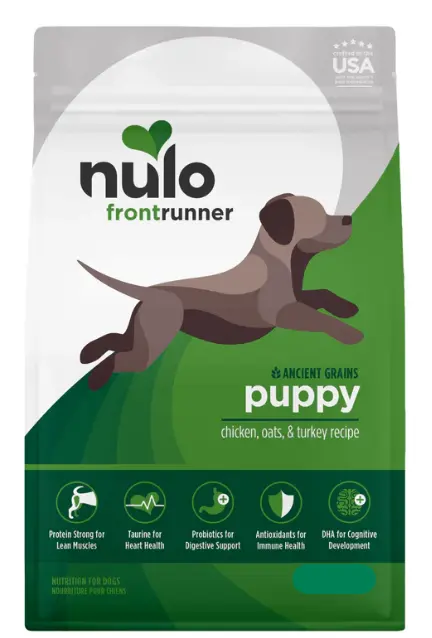 Nulo FrontRunner High-Protein Kibble For Puppies Chicken, Oats & Turkey Recipe Dry Dog Food 23lb