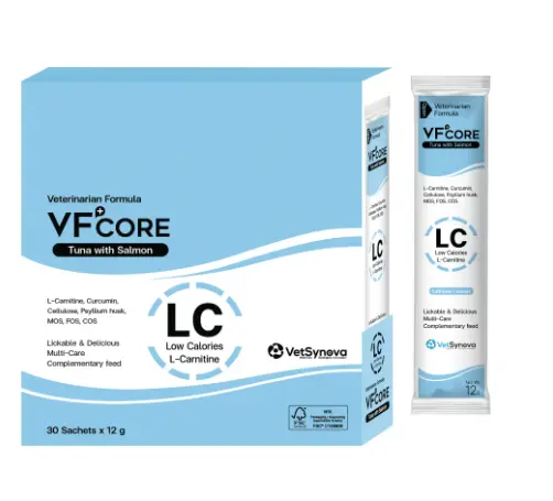 VF+Core 貓咪 低卡路里左旋肉鹼 助燃脂肪 (吞拿魚及三文魚) 貓用補充品肉泥 12g x 30 (LC)