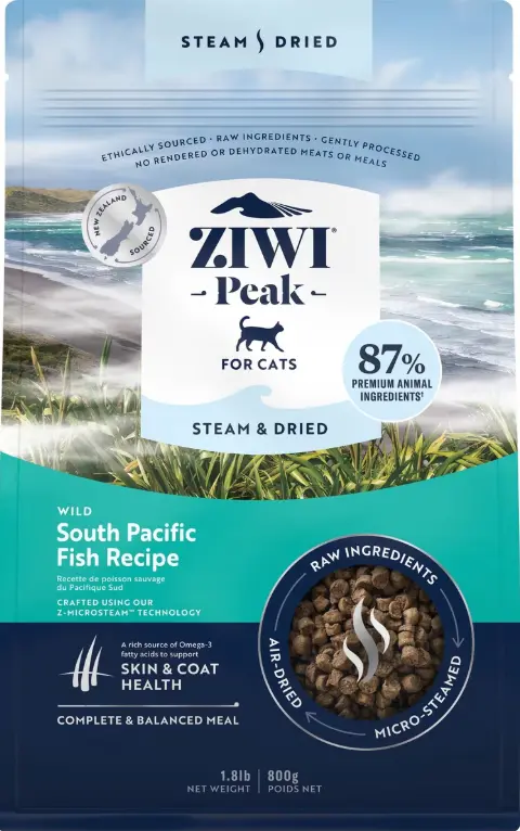 Ziwi Peak Wild South Pacific Fish Recipe Steam & Dried Cat Food 800g