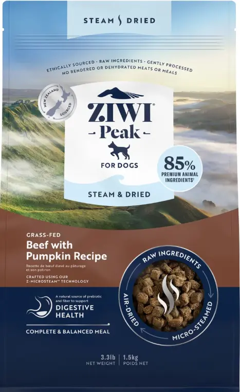 Ziwi peak 微蒸風乾 草飼牛肉 配南瓜食譜 狗糧 1.5kg