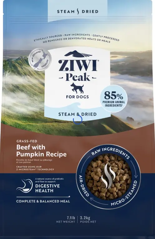 Ziwi Peak 微蒸風乾 草飼牛肉 配南瓜食譜 狗糧 3.2kg