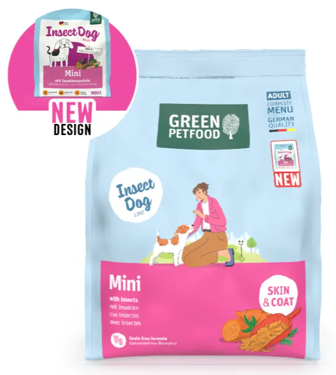 Green Pet Food-Insect Dog Mini with Insect Protein for Mini Adult Dog 7.5kg
