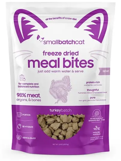 Smallbatch Freeze Dried Meal Bites Turkey for Cat 10oz