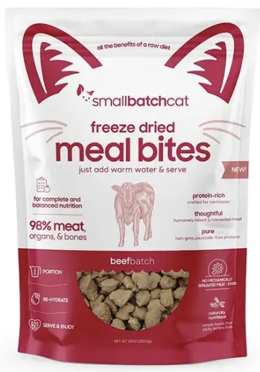 Smallbatch Freeze Dried Meal Bites Beef for Cat 10oz