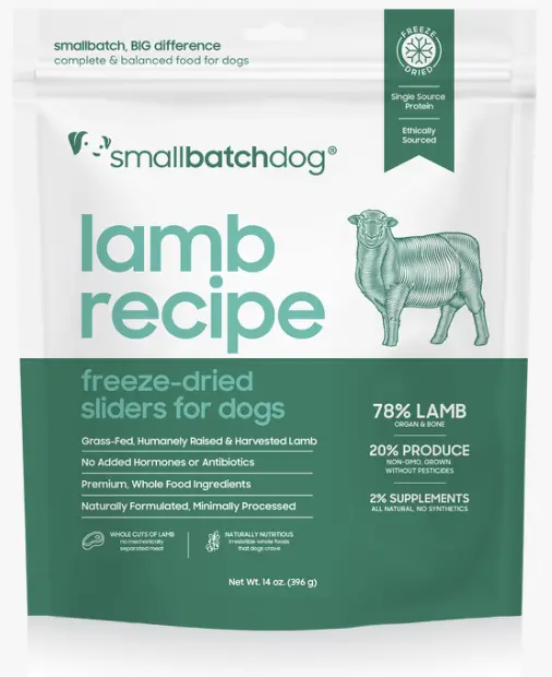 Smallbatch Lamb Freeze Dried Dog Food 14oz