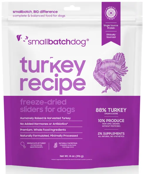 Smallbatch Turkey Freeze Dried Dog Food 14oz
