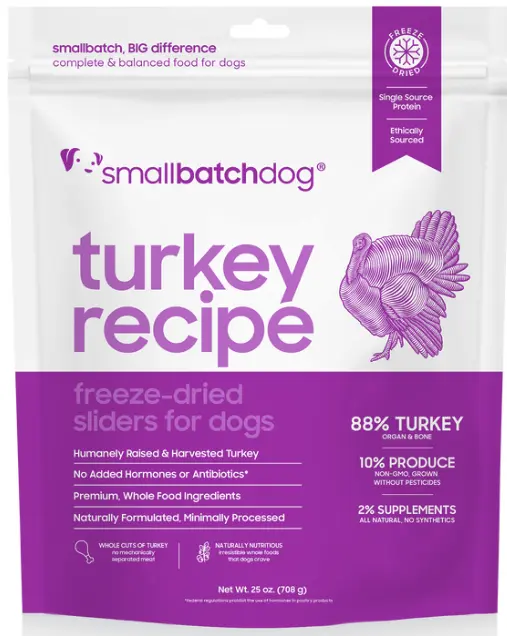 Smallbatch Turkey Freeze Dried Dog Food 25oz