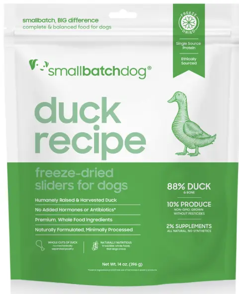 Smallbatch Duck Freeze Dried Dog Food 14oz