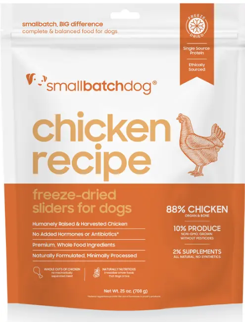 Smallbatch Chicken Freeze Dried Dog Food 25oz