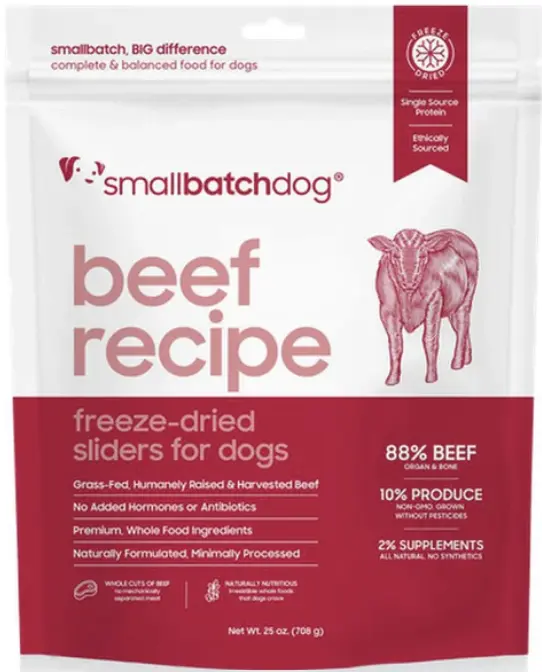 Smallbatch Beef Freeze Dried Dog Food 25oz