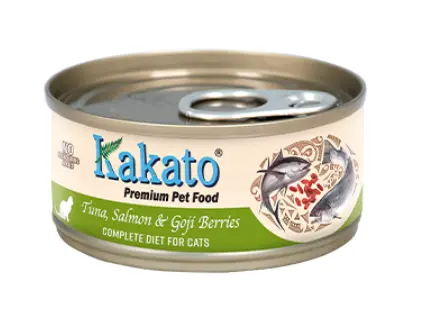 Kakato 卡格  吞拿魚、三文魚、杞子味 貓罐頭 貓糧 70g 