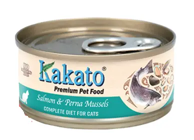 Kakato 卡格  三文魚、翡翠貽貝味 貓罐頭 貓糧 70g 