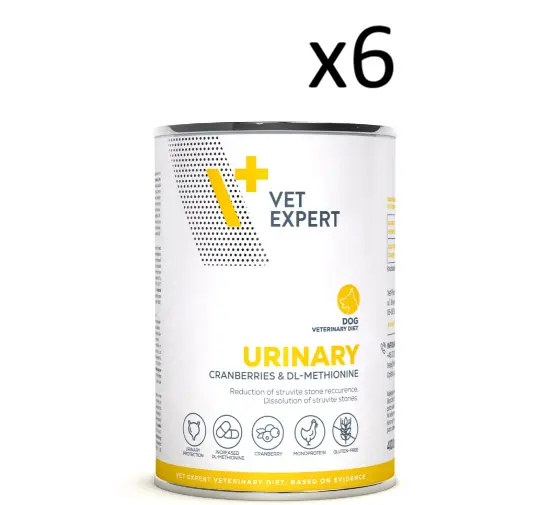 Vet Expert V+ 泌尿處方 狗罐頭 400g *6