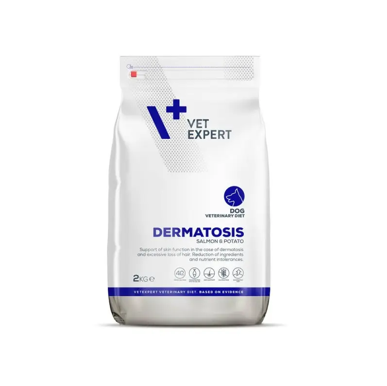 Vet Expert V+ Prescription Diet Dermatosis (Salmon & Potato) Dry Dog Food  2KG