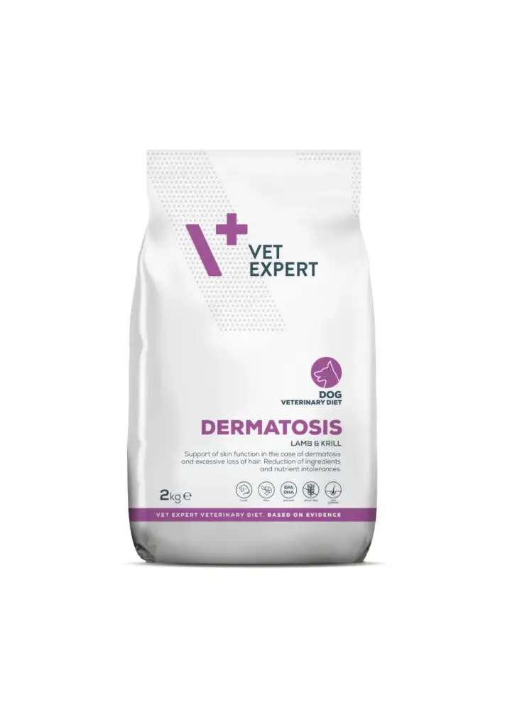 Vet Expert V+ Dermatosis (Lamb & Krill) Dry Dog Food 2KG 