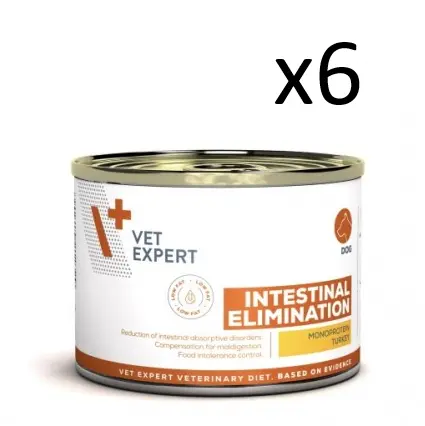 Vet Expert V+ Prescription Diet Intestinal Elimination (Low Fat )Canned Dog Food 200g *6
