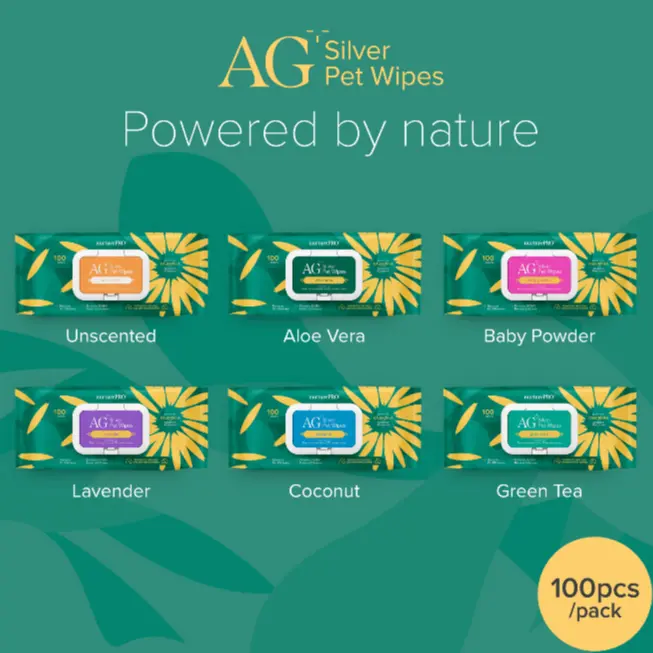 AG Silver Pet Wipes(Baby Powder) 10 sheets