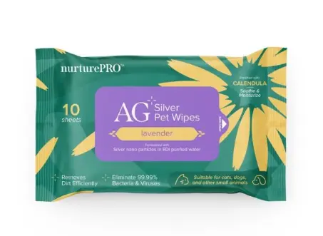 Nurture Pro AG Silver Pet Wipes (Lavender) 10 sheets