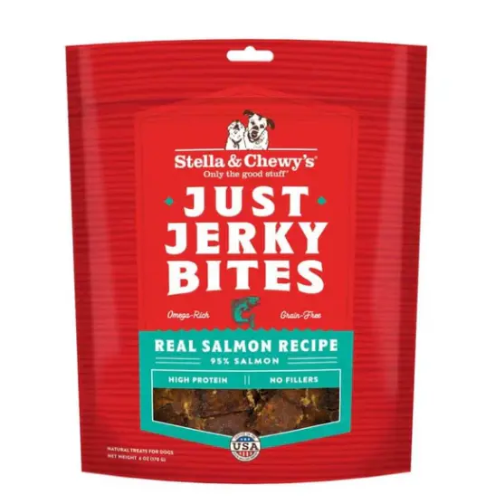 Stella & Chewys Just Jerky Bites Real Salmon Recipe Treats for Dogs 6oz