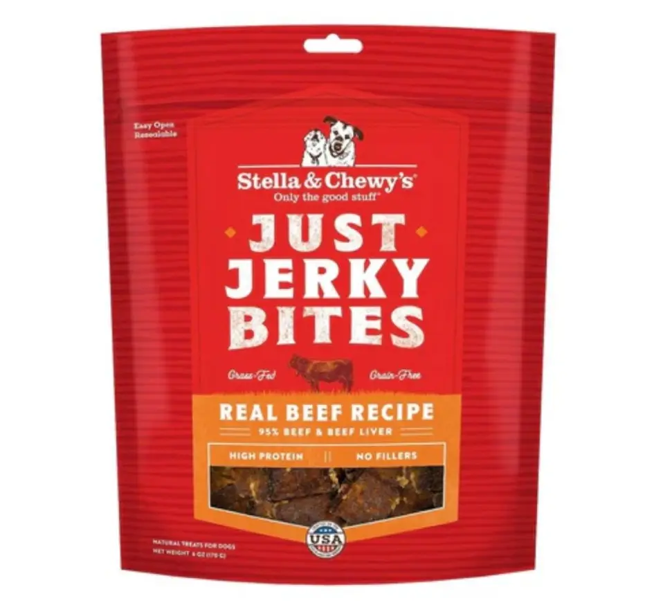 Stella & Chewy's Just Jerky Bites Real Beef Recipe for Dogs 6oz