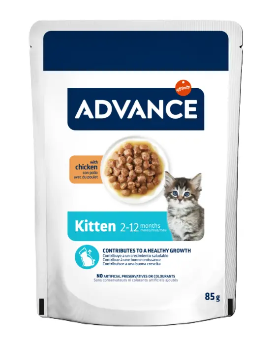 ADVANCE Kitten Chicken Flavor Pouch (In Gravy) Cat Food 85g