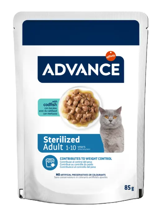 ADVANCE Sterilized (Codfish Flavor) Cat Pouch Cat Food 85g