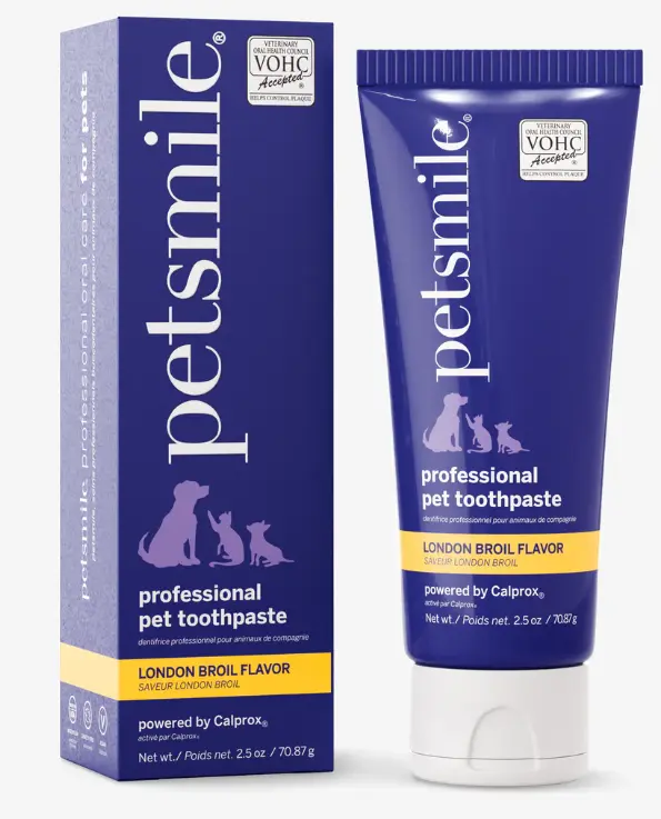 Petsmile 專業牙科 護理免刷牙膏​​​​ 貓狗適用 (烤肉味) 美國製造2.5oz