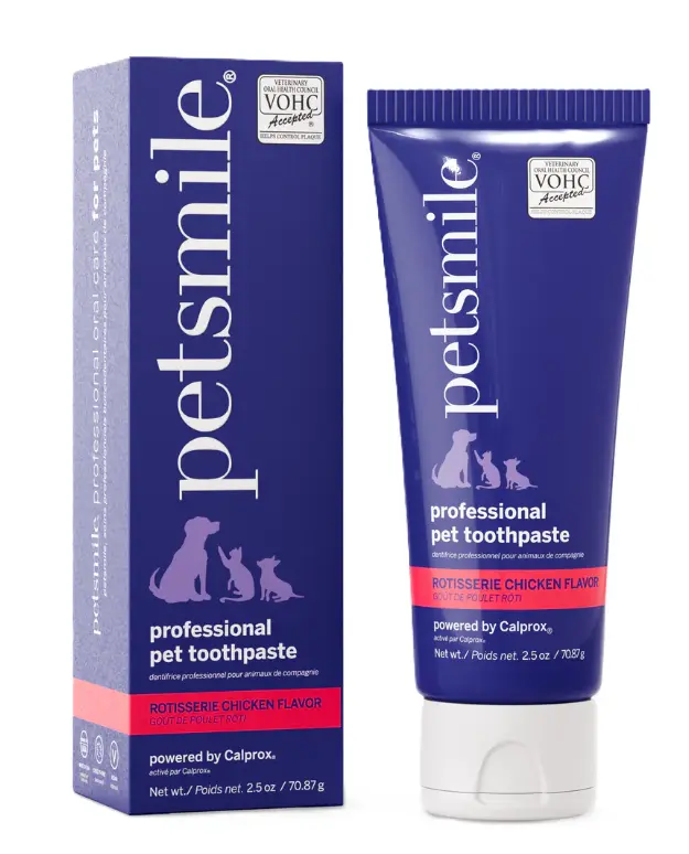 Petsmile 專業牙科 護理免刷牙膏​​​​ 貓狗適用 (雞肉味) 2.5oz