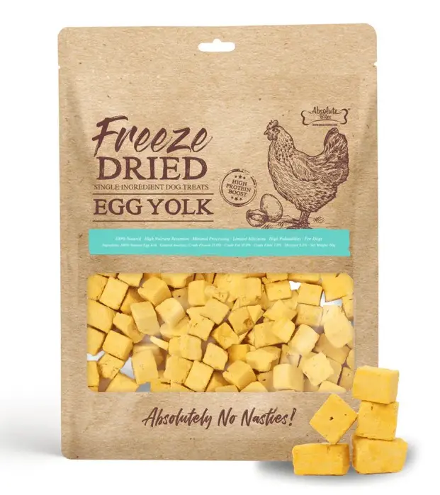 Absolute Bites Freeze Dried Egg Yolk Dog Treats 60g