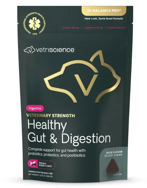 VetriScience Veterinary Strength Healthy Gut & Digestion for Dogs & Cats 60 Chews