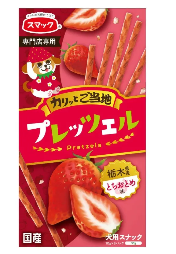 Smack Pocky Strawberry Flavor Treats For Dogs 30g  #SM1347