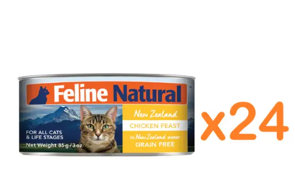 Feline Natural F9 Chicken Feast Canned Cat Food 85g x24