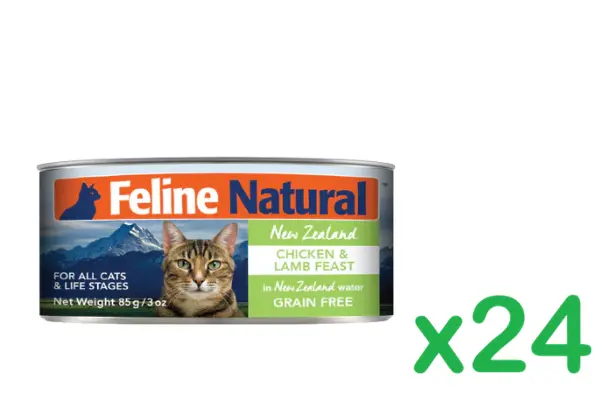 Feline Natural F9 雞肉及羊肉盛宴 貓罐 貓濕糧 85g x24
