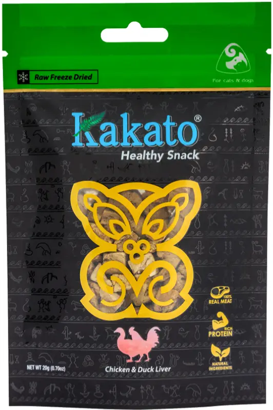Kakato 卡格 純肉凍乾雞和鴨肝 貓小食 狗小食 20g 
