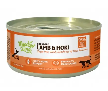 Meadow Land Grass-Fed Lamb & Hoki Canned Cat Food 80g