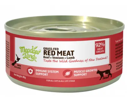 Meadow Land Red Meat (Grass-Fed Beef & Venison & Lamb) Canned Cat Food 80g