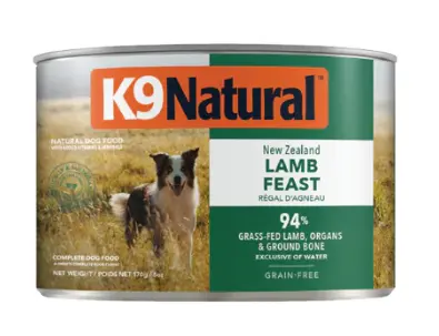 K9 Natural Lamb Feast Canned Dog Food 170g x12