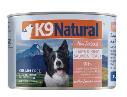 K9 Natural Lamb & Salmon Feast Canned Dog Food 170g x12