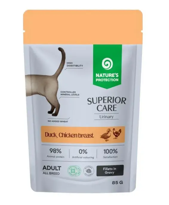 Nature's Protection 保然 Superior Care 無穀物泌尿護理 (鴨, 雞胸, 蔓越莓) 濕包 成貓濕糧 貓糧 85g 
