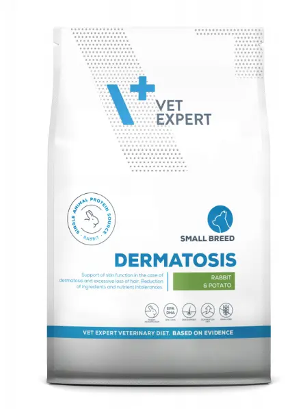Vet Expert V+ Prescription Diet Dermatosis (Rabbit & Potato) Dry Small Breed Dog Food 2KG