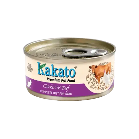 Kakato Chicken & Beef Canned Cat Food 70g