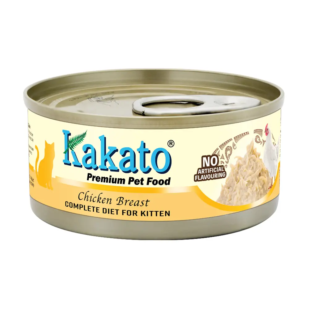 Kakato Chicken Breast Can 70g (For Kitten)