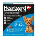 Heartgard Plus 防心絲蟲咀嚼片 (>25lbs 小型犬用 - 藍色)