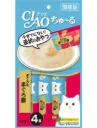 CIAO 超奴 吞拿魚+吞拿魚乾醬 肉泥 貓小食14g x4